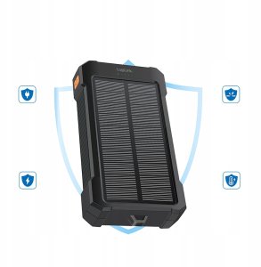 Powerbank LogiLink Solar-Powerbank 10000 mAh 20W, 2x USB-A, 1x USB-C, czarny (PA0390) 4