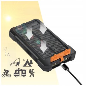 Powerbank LogiLink Solar-Powerbank 10000 mAh 20W, 2x USB-A, 1x USB-C, czarny (PA0390) 8