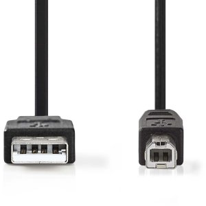 Nedis USB 2.0 kabel A męski - B męski 3 0 m czarny (CCGP60100BK30) 2