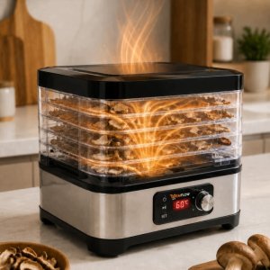 Suszarka Memflow Spożywcza do grzybów owoców 500W 6 sit regulacja temperatury timer (003043) 7