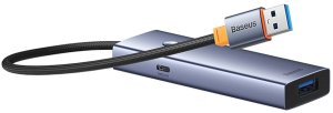 HUB USB Baseus USB-A UltraJoy Series 4xUSB-A 3.0 1xUSB-C 5V - szary (6932172653347) 7