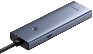 HUB USB Baseus USB-A UltraJoy Series 4xUSB-A 3.0 1xUSB-C 5V - szary (6932172653347) 9