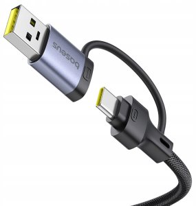HUB USB Baseus USB-A/USB-C UltraJoy Series 4xUSB-A 3.1 1xUSB-C 5V - szary (6932172655822) 4