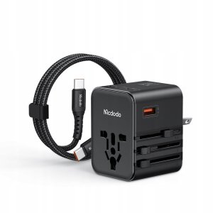 Mcdodo 2W1 Ładowarka adapter podróżny przejściówka angielska UK EU US 25W 4