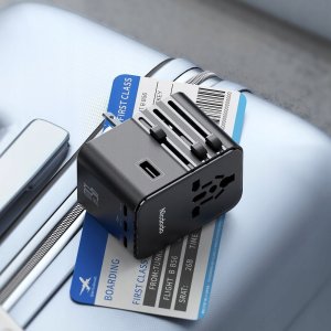 Mcdodo 2W1 Ładowarka adapter podróżny przejściówka angielska UK EU US 45W 3