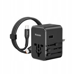 Mcdodo 2W1 Ładowarka adapter podróżny przejściówka angielska UK EU US 45W 9