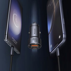 Ładowarka Mcdodo Szybka ładowarka samochodowa do telefonu laptopa 2X USB-C USB-A 60W 3