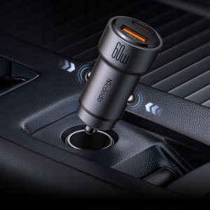 Ładowarka Mcdodo Szybka ładowarka samochodowa do telefonu laptopa 2X USB-C USB-A 60W 5