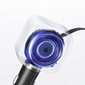 Ładowarka Mcdodo Szybka ładowarka samochodowa 3X USB USB-C 93W LED kabel zwijany 1M 8