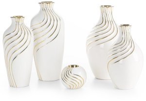 Eurofirany Świecznik ceramiczny ESTELA 10 cm okrągły biały 2