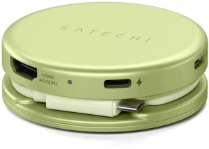 Satechi OntheGo 5-in-1 Multiport Adapter - adapter do urządzeń mobilnych (USB-C 5 Gbps, USB-A 5 Gbps, HDMI 4K, czytnik kart SD 104 MB/s, USB-C PD passthrough 60W) (citrus) (ST-POTG5Y) 3