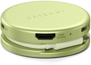 Satechi OntheGo 5-in-1 Multiport Adapter - adapter do urządzeń mobilnych (USB-C 5 Gbps, USB-A 5 Gbps, HDMI 4K, czytnik kart SD 104 MB/s, USB-C PD passthrough 60W) (citrus) (ST-POTG5Y) 4