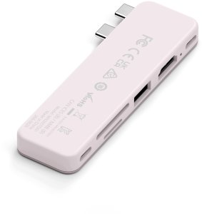 Satechi USB-C Snap Hub - adapter do urządzeń mobilnych (USB-C 5 Gbps, USB-A 5 Gbps, HDMI 4K, czytnik kart micro/SD 104 MB/s, USB-C PD passthrough 45W) (blush) (ST-HUSNP) 4