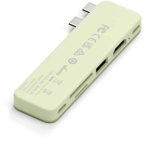 Satechi USB-C Snap Hub - adapter do urządzeń mobilnych (USB-C 5 Gbps, USB-A 5 Gbps, HDMI 4K, czytnik kart micro/SD 104 MB/s, USB-C PD passthrough 45W) (citrus) (ST-HUSNY) 4
