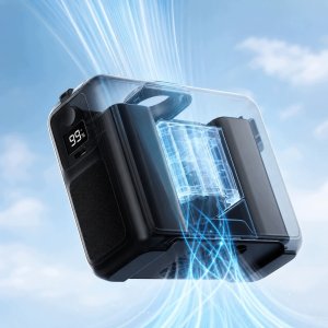 Wentylator Zenwire Wiatrak USB Mini wentylator na szyję pas cyrkulator LED chłodzenie 4w1 7