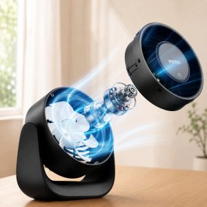 Wentylator Zenwire Wiatrak USB Cichy mini wentylator biurkowy biwakowy chłodzenie USB USB-C 7