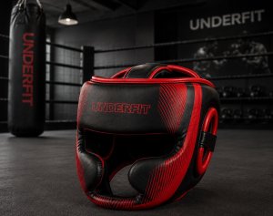 UNDERFIT Kask bokserski Core czerwony XL 7