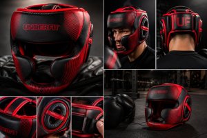 UNDERFIT Kask bokserski Core czerwony M 4