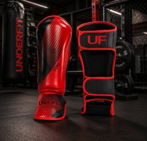 UNDERFIT Ochraniacze piszczeli i stóp Core czerwono-czarne M 4