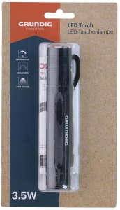 Latarka Edco Ręczna LED Grundig 3,5W 160 LM 65 M aluminiowa czarna 6