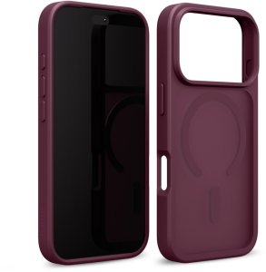 Crong Hybrid Matte Magnetic - Etui MagSafe iPhone 18 Pro Max / 17 Pro Max (burgundowy) (CRGHMMIP1869PPRP) 2