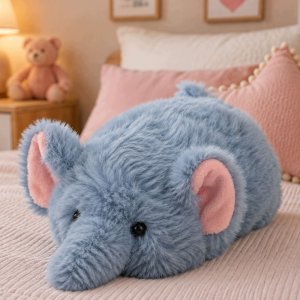 LeanToys Pluszowy Słonik Maskotka Przytulanka Miękki Mały Szary 18 cm 2