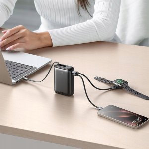 Mcdodo Powerbank 20000MAH do telefonu z wbudowanym kablem 3 X USB-C USB-A 2