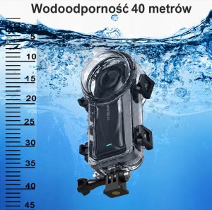 PEYTECH Obudowa wodoodporna do Insta360 X5 wodoszczelna nurkowanie 40M case (5908420566531) 3