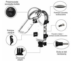 PEYTECH Obudowa wodoodporna do Insta360 X5 wodoszczelna nurkowanie 40M case (5908420566531) 4