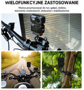PEYTECH DJI Osmo Action 6 Uchwyt Zaciskowy 360 Do Kamer Rower Motocykl (A6NU) 5