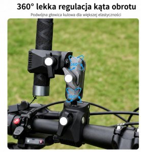PEYTECH Uchwyt Pomocniczy Do Kamer GoPro DJI Insta360 Zacisk Rura 360 (UPDK) 4