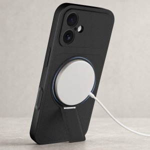 krainaGSM Etui do Iphone 16 z pierścieniem magnetycznym do Magsafe + szkło 9H 8