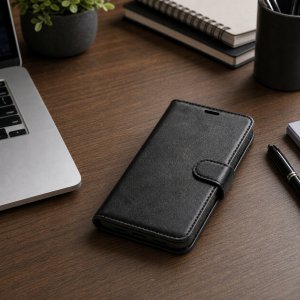 krainaGSM Etui z klapką do Samsung A27 5G skórzane portfel case + szkło ochronne 9H 10