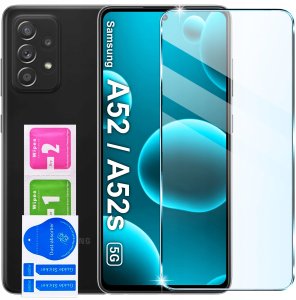 krainaGSM Etui Z Klapką Do Samsung A52 | A52S 5G Skórzane Portfel case + Szkło 9H 3