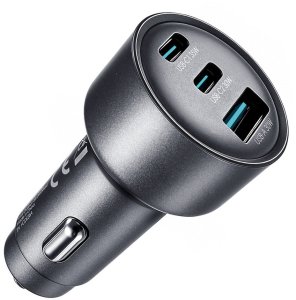 Ładowarka Joyroom Samochodowa 65W 2x USB-C + USB-A - ciemnoszara (JR-CCN19) 3