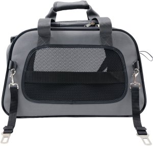 Mersjo Explorer transporter dla psa i kota do 8 kg, 31 x 49 x 28 cm, szary, 3 wejścia, miękka mata 3