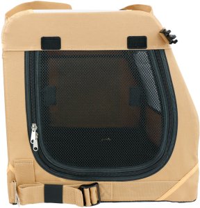 Mersjo Outlander transporter dla psa i kota składany, 3 wejścia, mata, pas samochodowy, do 15 kg, brązowy, 40 60 40 cm 4