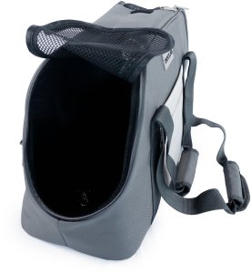 Boutiquezoo Mersjo EasyTravel torba transporter dla psa i kota do 8 kg, szara, z usztywnianym dnem i matą, 23 x 48 x 31 cm 4
