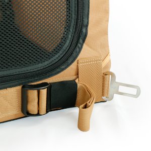 Mersjo Adventure transporter dla psa i kota, składany, 3 wejścia, metalowy stelaż, mata, brązowy, do 15 kg, 33 x 50,5 x 33 cm 4