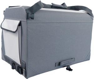 Mersjo Transporter dla psa i kota Outlander składany, 3 wejścia, mata, pas samochodowy, 60 x 40 x 40 cm, do 15 kg, szary 7