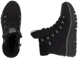 Buty trekkingowe damskie Rieker Wodoodporne trapery damskie ocieplane czarne 48034-00 37 14