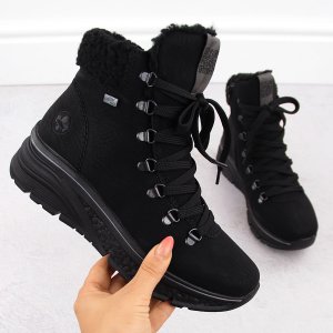 Buty trekkingowe damskie Rieker Wodoodporne trapery damskie ocieplane czarne 48034-00 37 2