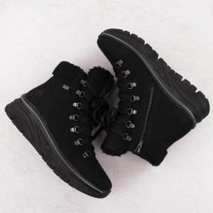 Buty trekkingowe damskie Rieker Wodoodporne trapery damskie ocieplane czarne 48034-00 37 7