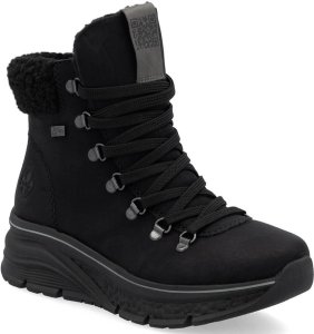 Buty trekkingowe damskie Rieker Wodoodporne trapery damskie ocieplane czarne 48034-00 37 8