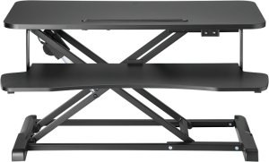 LogiLink Sit-stand desk converter, single motor, w/ keyboard tray, black (EO0054) 2