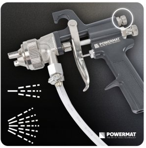 Powermat Agregat malarski pneumatyczny 10L pistolet natryskowy do farb 2MM wąż 3M 13