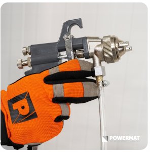 Powermat Agregat malarski pneumatyczny 10L pistolet natryskowy do farb 2MM wąż 3M 3