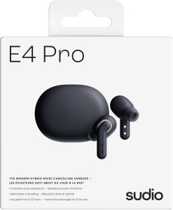 Słuchawki Sudio Earbuds | E4 Pro | Bluetooth | In-ear | Microphone | Midnight Black | Noise canceling | Noise reduction | Wireless (E4PROBLK) 5