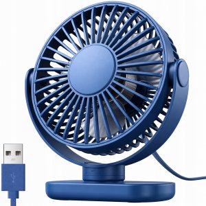 Wentylator Topk Wiatrak USB Cichy mini wentylator biurkowy chłodzenie TOPK K62C niebieski 2