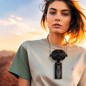 Wentylator Topk Wiatrak wentylator akumulatorowy USB cichy mini ręczny 5000mAh TOPK 12